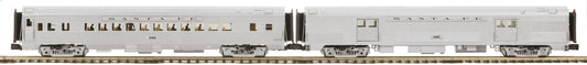 MTH 20-64245 Santa Fe Scale Premier 2-Car 70’ Streamlined Baggage/Coach Passenger Set (Ribbed Sided)