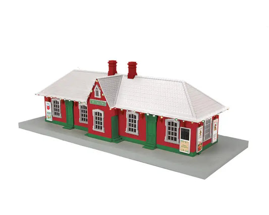 MTH 30-90761 Christmastown Country Passenger Station w/Operating Christmas Lights