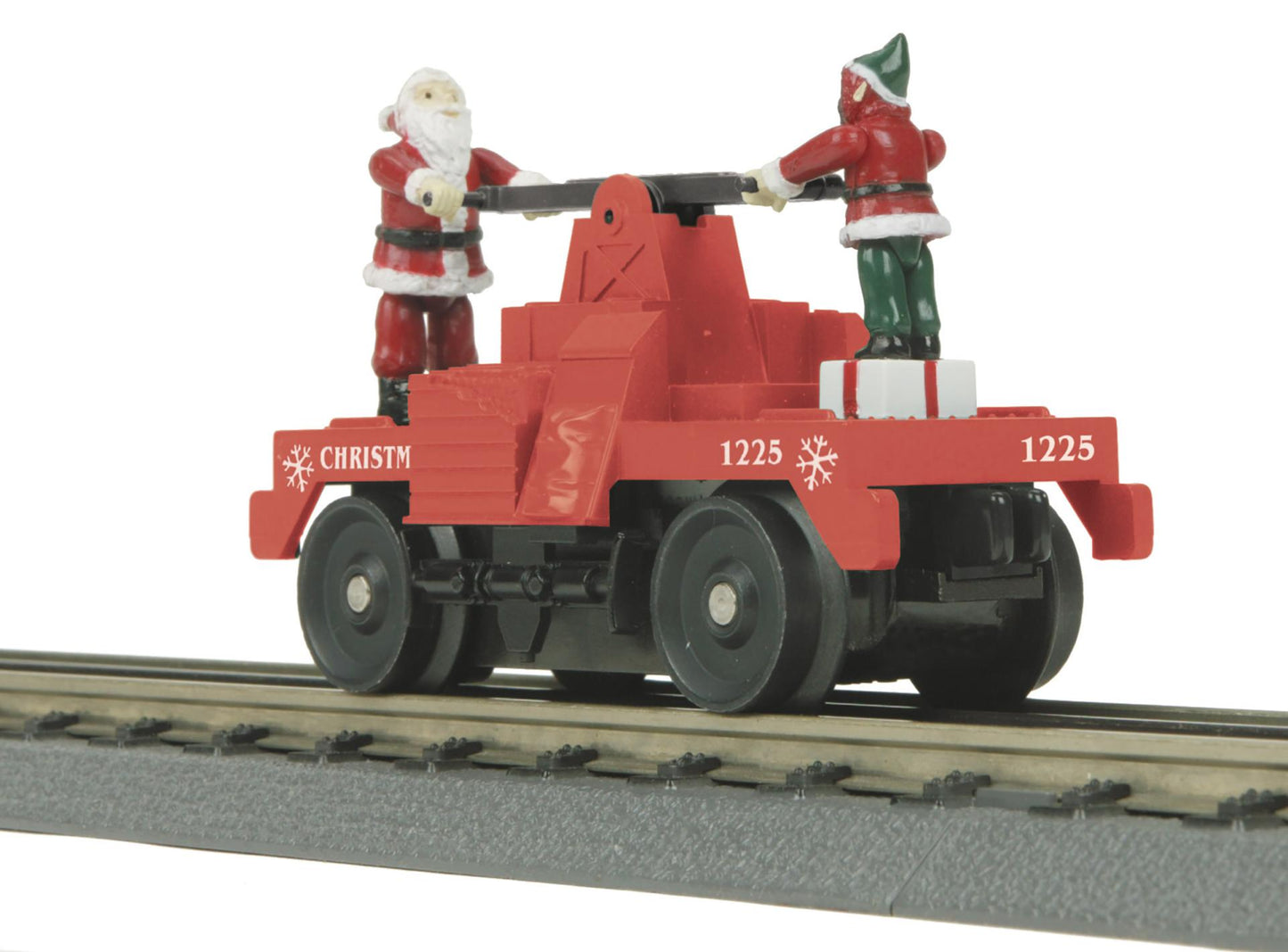 MTH 30-5234 Christmas O Gauge RailKing Operating Hand Car