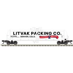 Atlas 20-008-306 HO Scale Master Litvak Packing Company (GATX) 20,700 Gallon Tank Car #93499