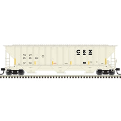 Atlas 20-008-340 HO Scale Trainman CSX w/conspic stripes Thrall 4750 Covered Hopper #256526